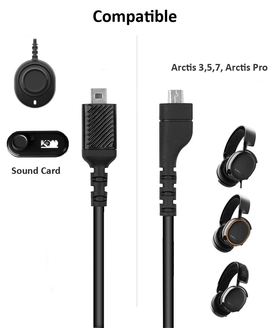 Cable MicroUSB Para Audífonos Steelseries Arctis 3 - 5 - 7 - 9 - Arctis Pro
