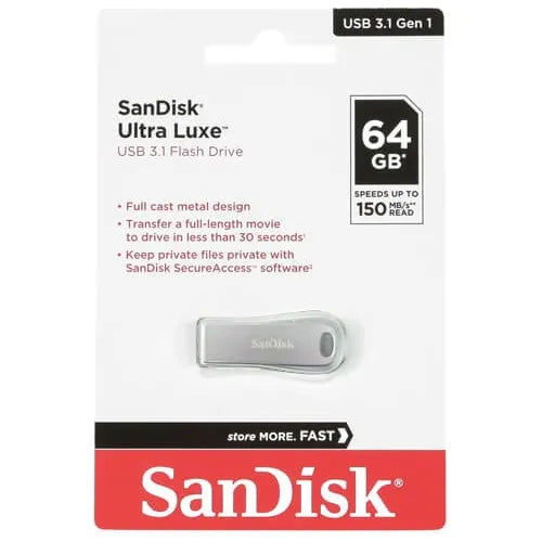 Memoria Sandisk Usb 3.1 De 64gb Ultra Luxe 150mb/s
