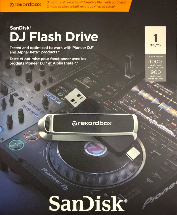 Usb Sandisk Rekordbox 1 TB 3.2 Negro