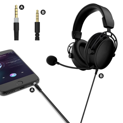 Cable De Audio Tipo Mix Para Audífonos HyperX Cloud 2 Alpha con silencio